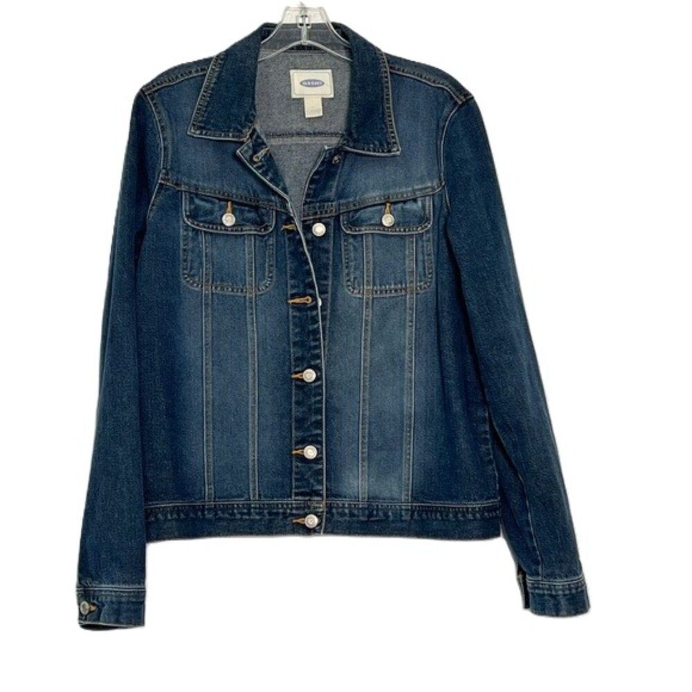 Old Navy Womens Blue Jean Jacket Size Large